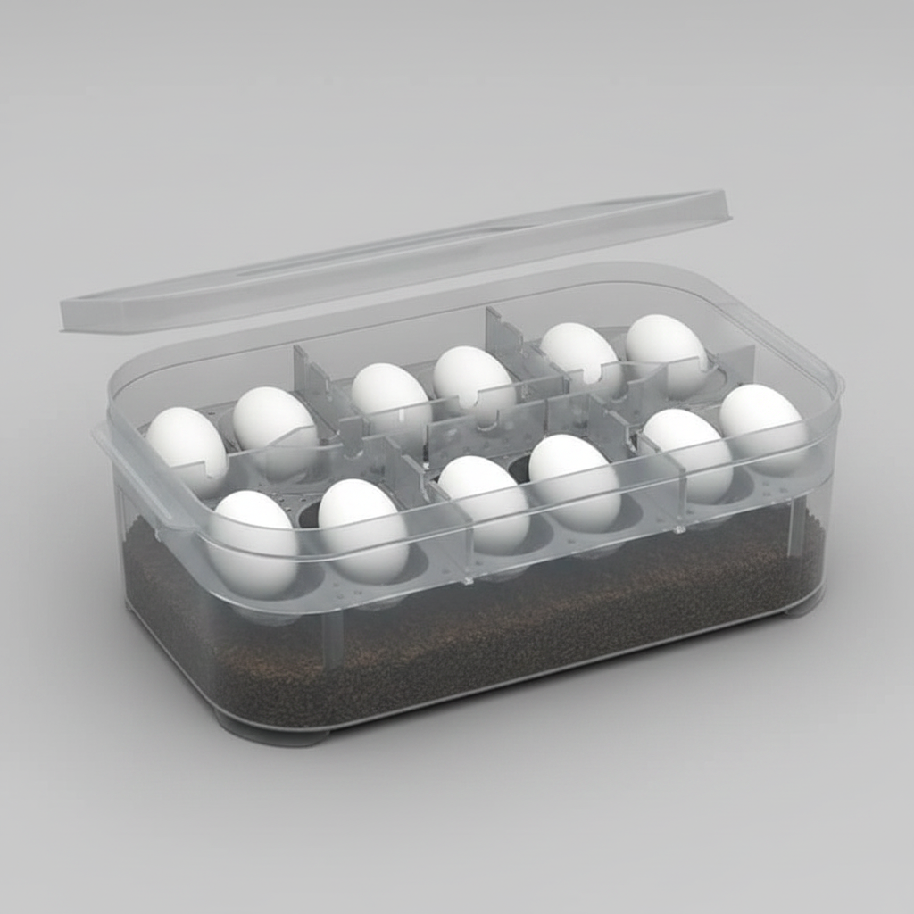 Reptile Breeding Box 12 Holes front view with lid