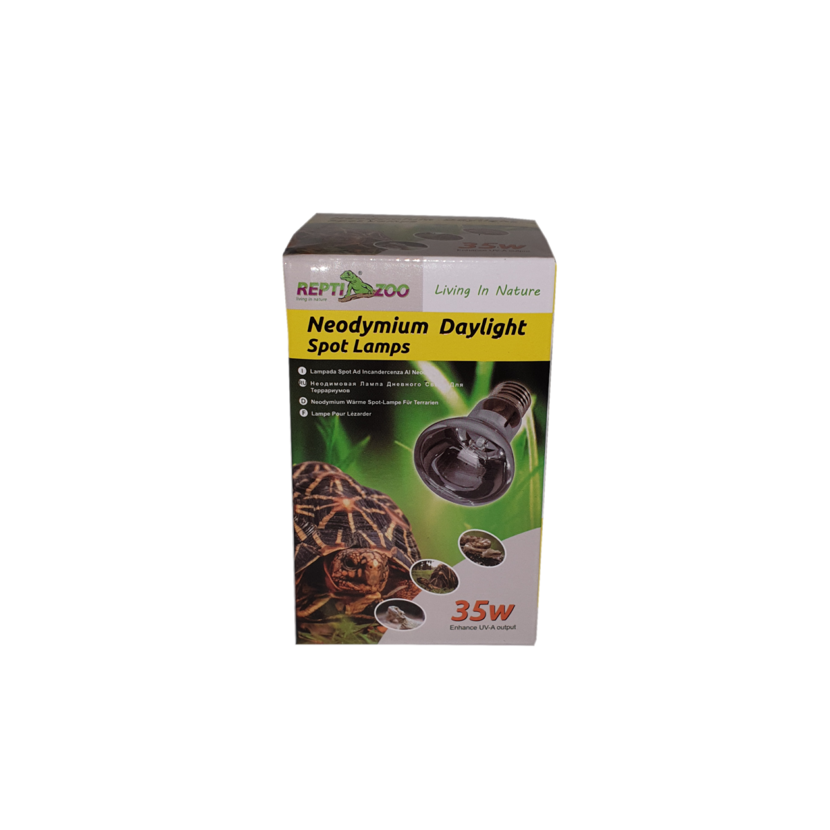 White basking bulb for hatchling reptile enclosure