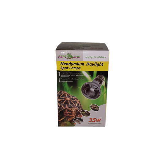 White basking bulb for hatchling reptile enclosure