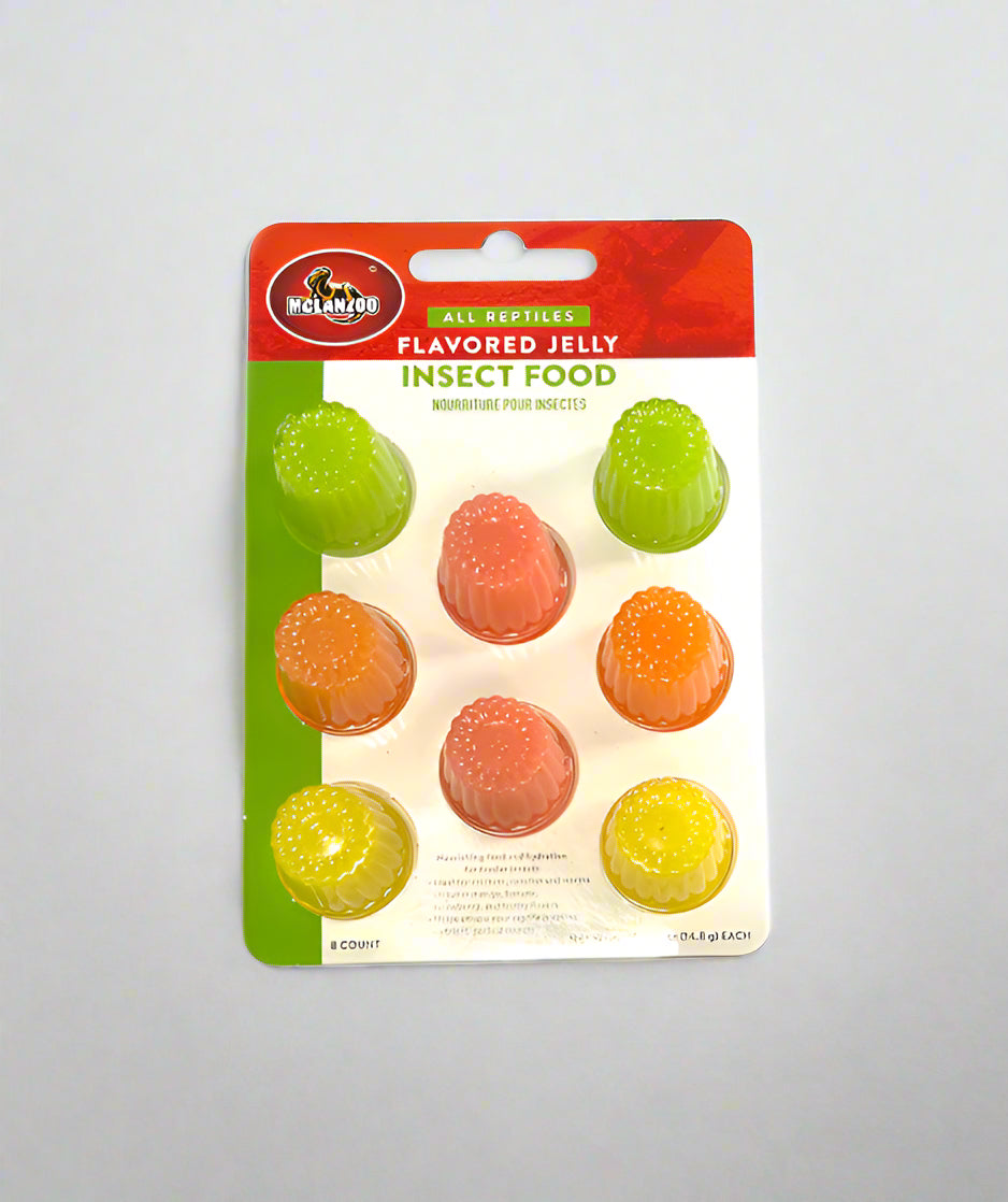 McianZoo flavored jelly insect food cups arranged