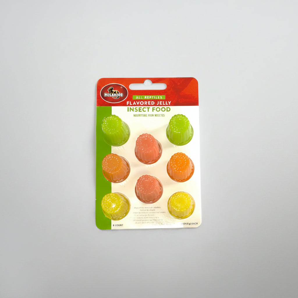 McianZoo flavored jelly insect food cups arranged