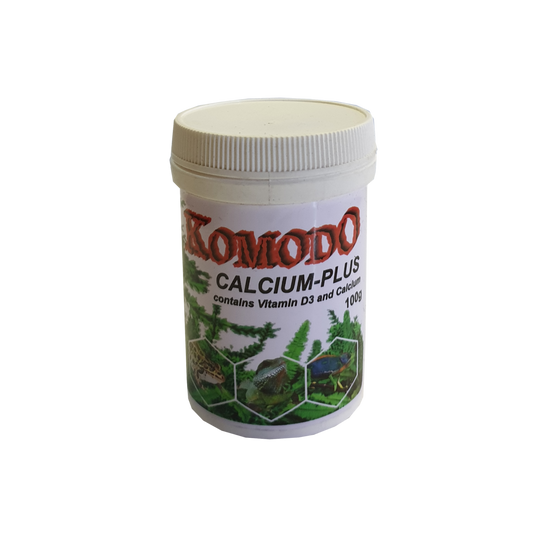 100g calcium bottle with Komodo branding