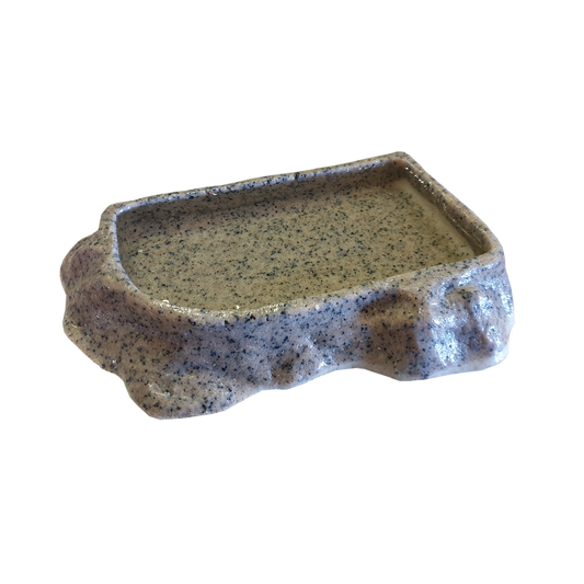 Close-up of textured finish on corner bowl