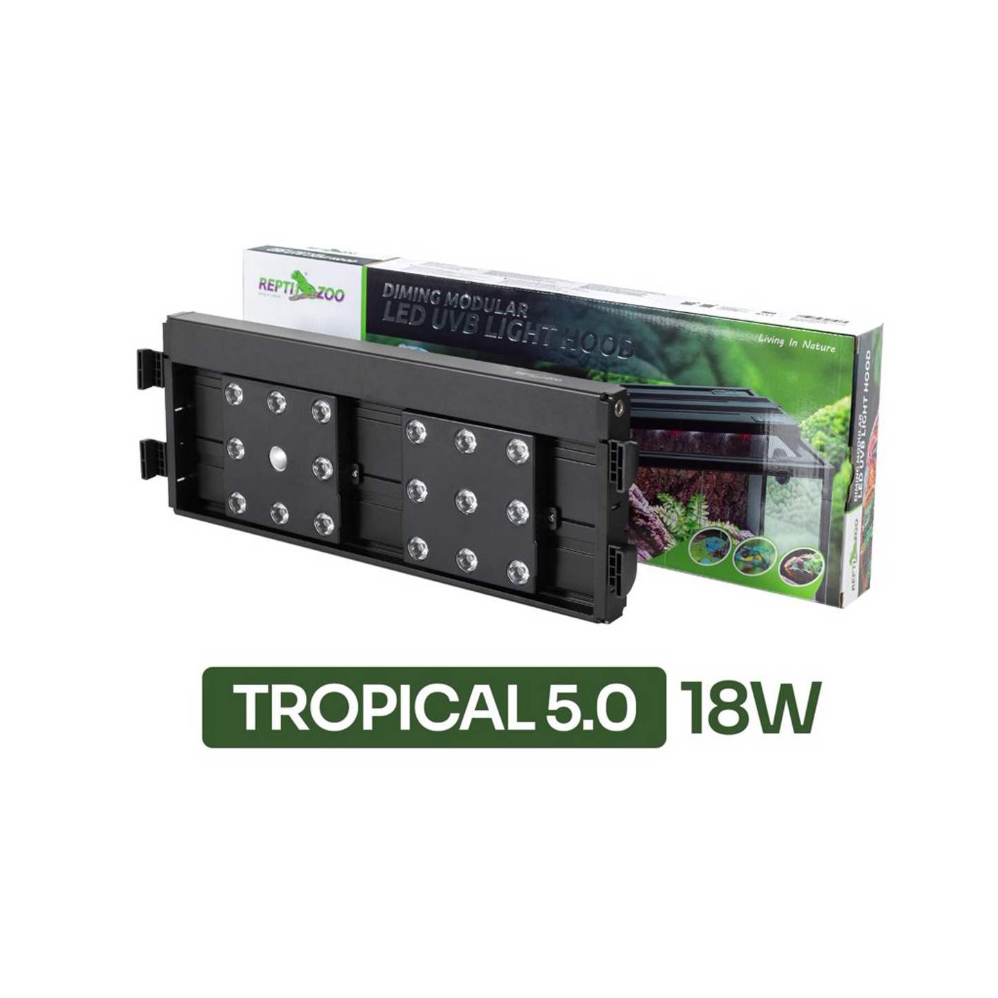 24" LED UVB 10.0 light hood 18w