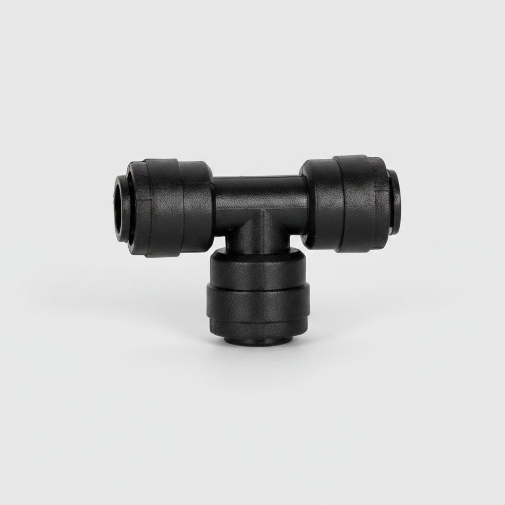 Close-up of connector fittings for tubing