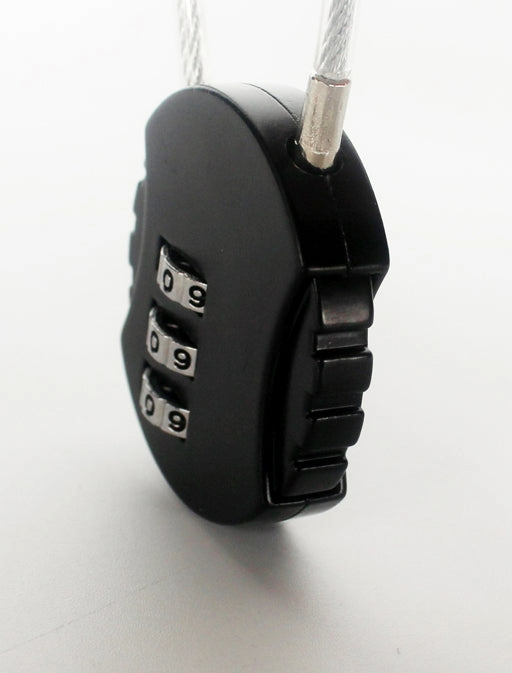 Close-up of 3-digit combination dial