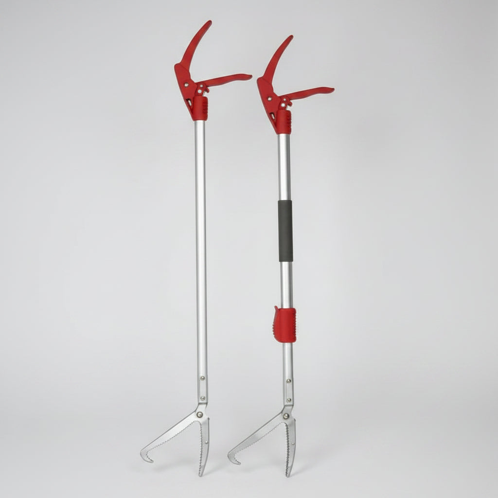 Nomoy NFF-99 snake tongs shown at all scalable lengths