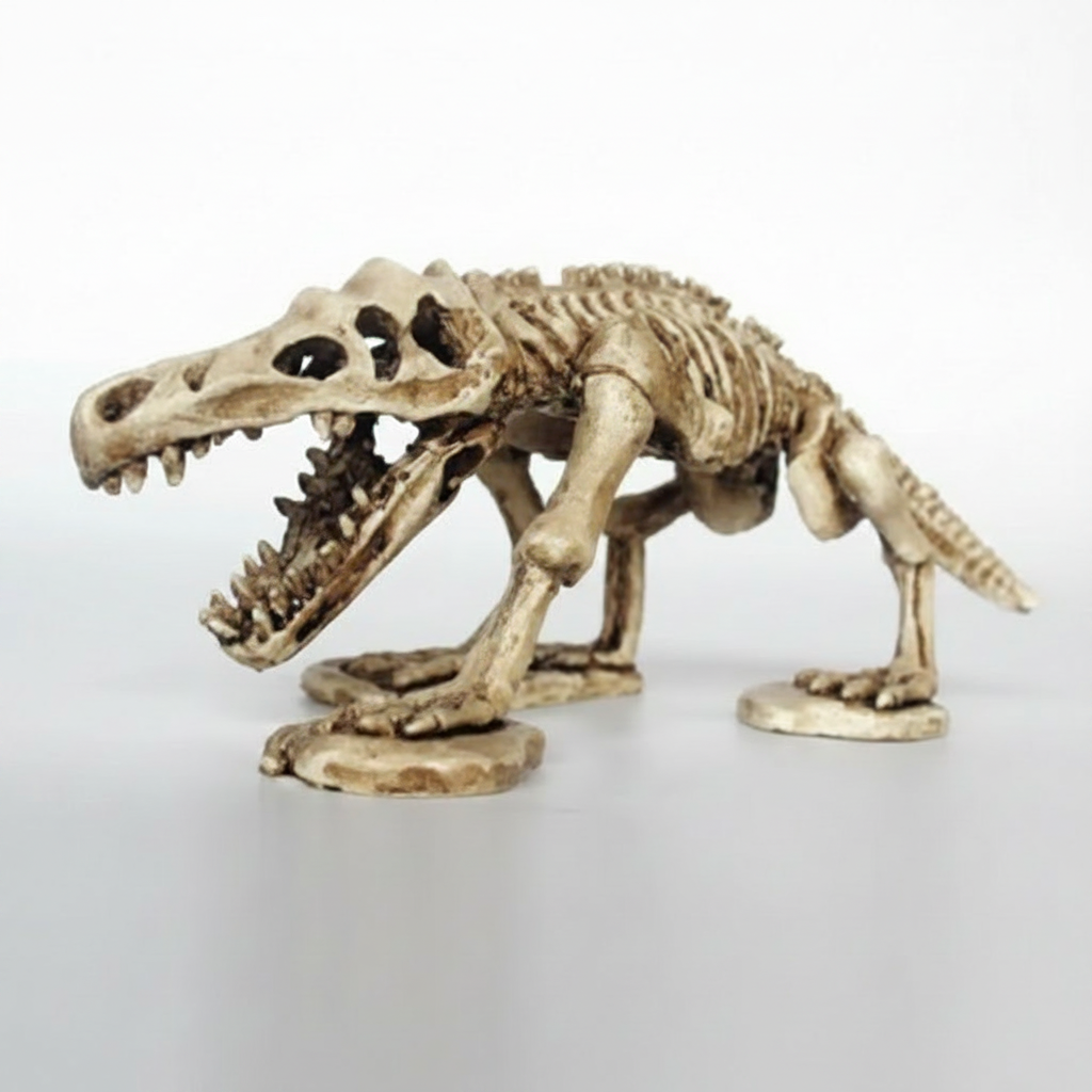 Close-up of detailed dinosaur texture and pose