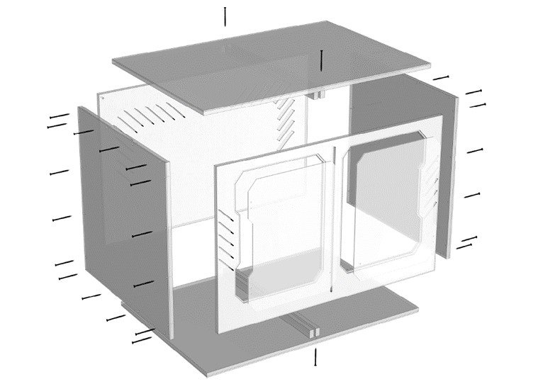 RC90 reptile habitat with removable divider to create two or one enclosure