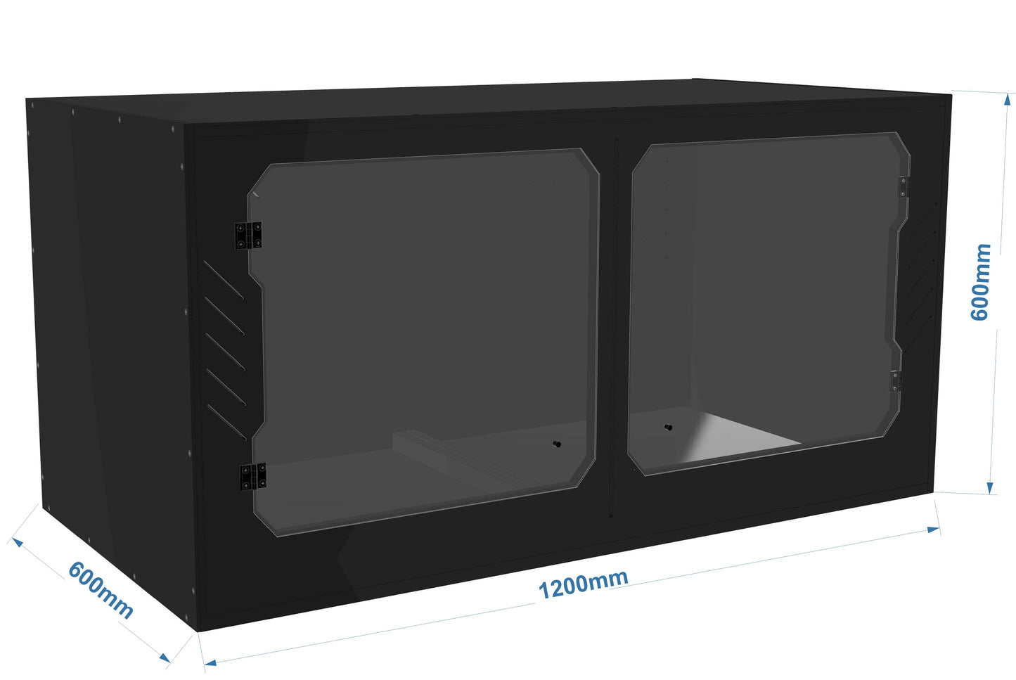 RC120 reptile enclosure with removable divider, ideal for bigger reptiles