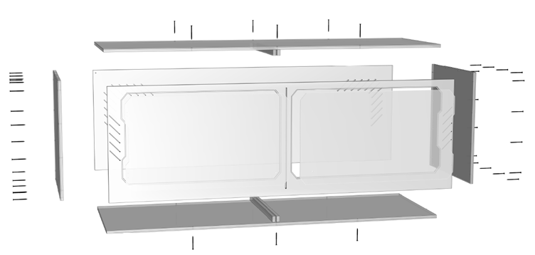 RC180 PVC reptile enclosure with divider for large reticulated pythons"