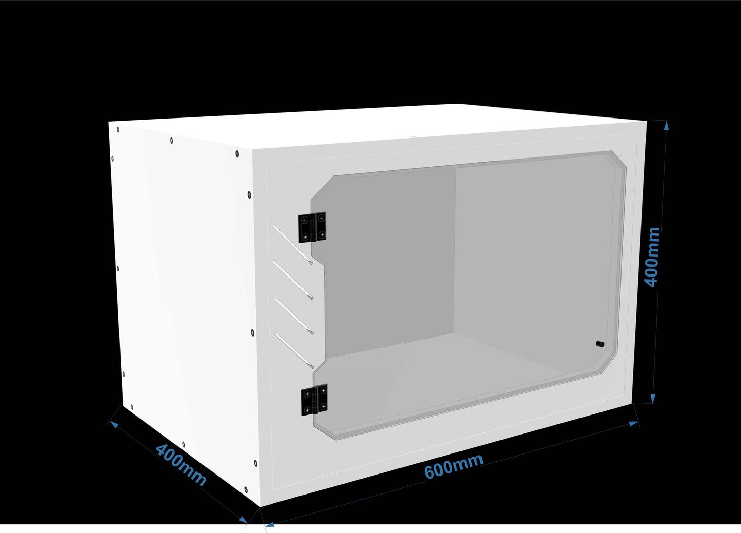 RC40 small PVC reptile enclosure with plexiglass front
