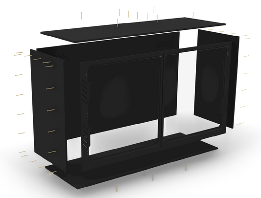 RCA180 reptile enclosure with plexiglass windows for big arboreal species