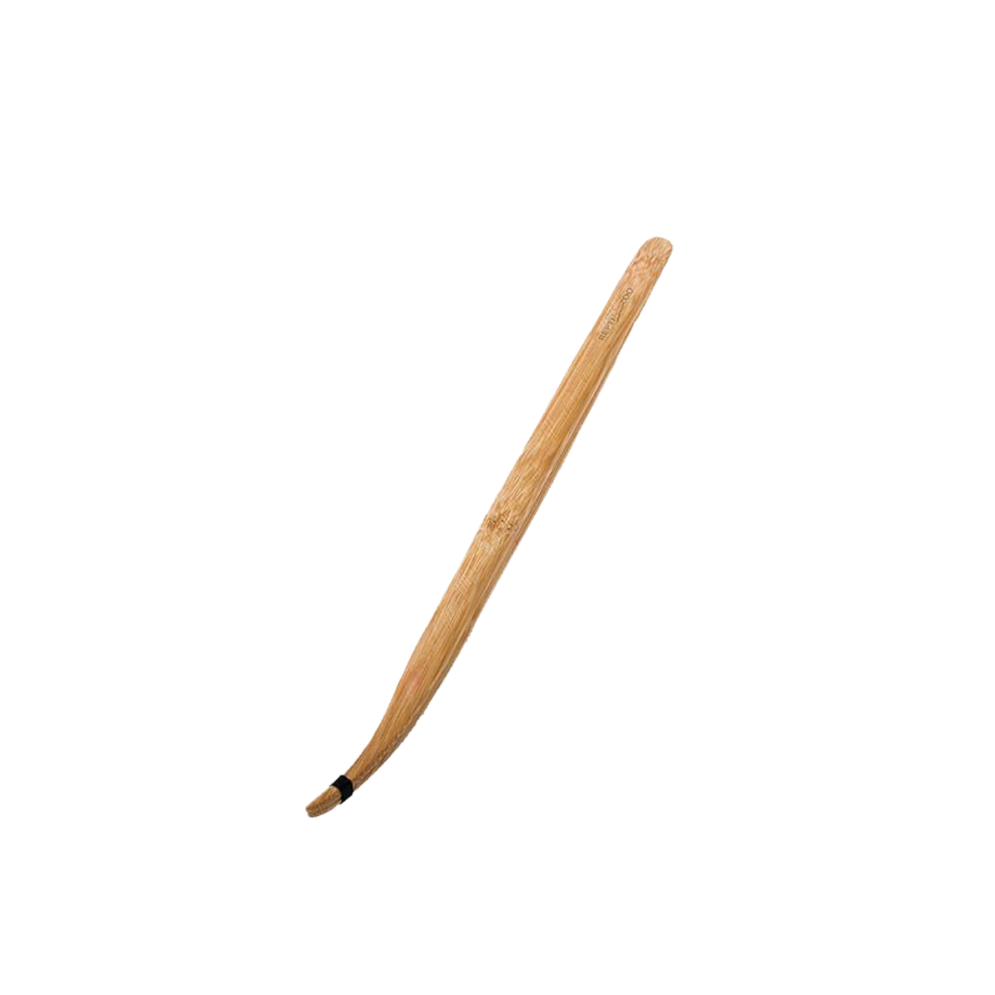 Close-up of 300mm bamboo tweezers with curved tips