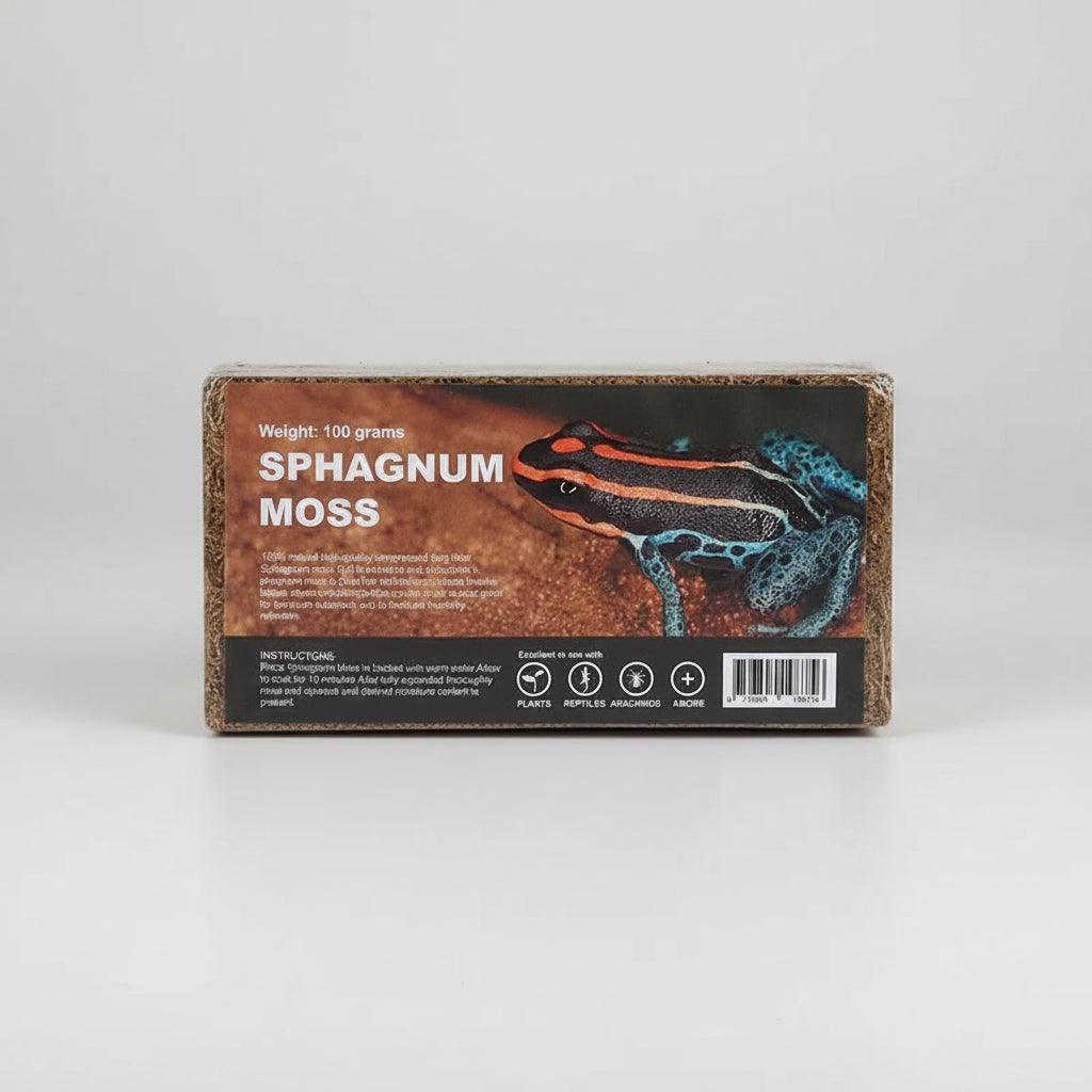 100g compressed sphagnum moss brick in packaging