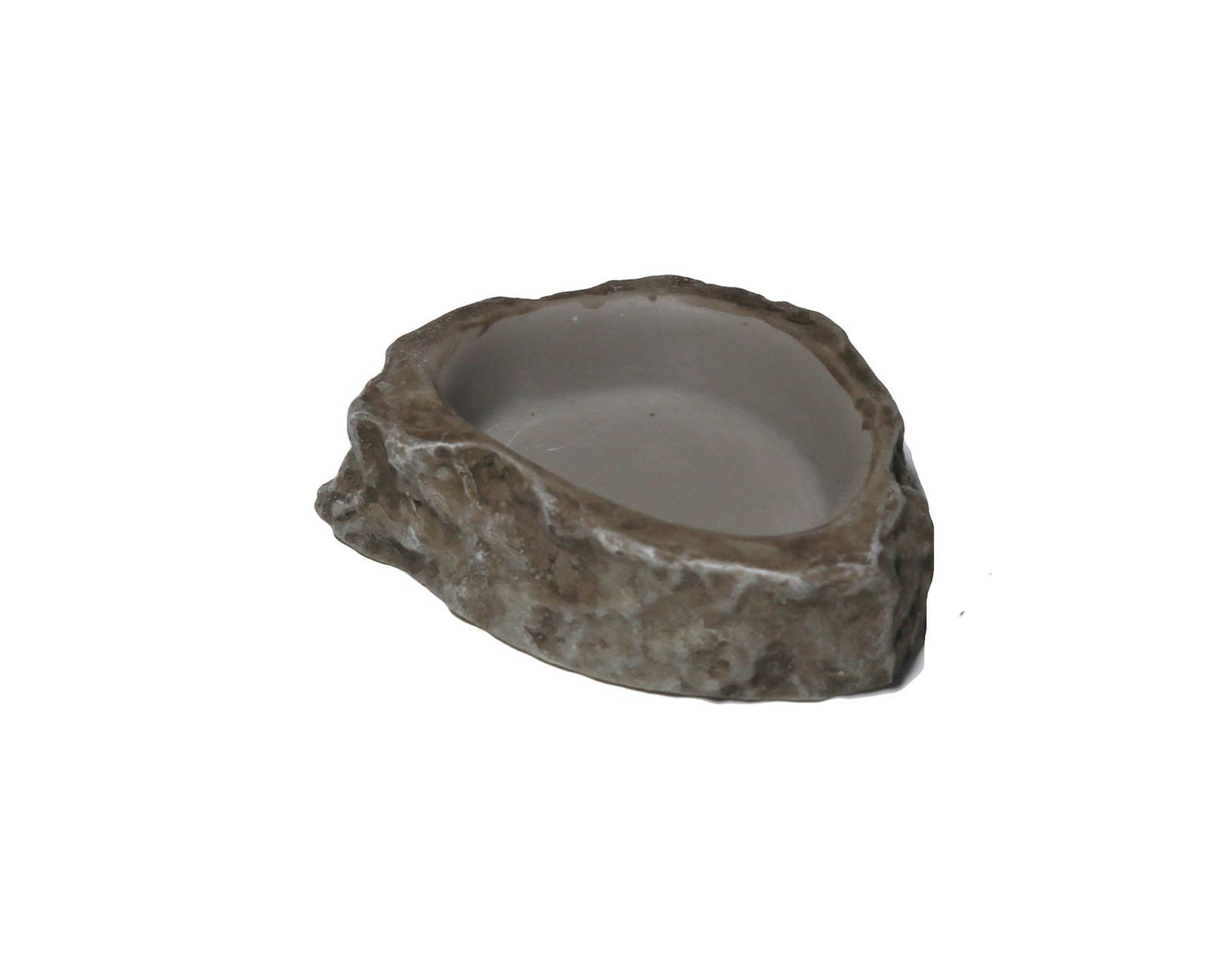 Tip-resistant, natural-style resin water dish for large reptiles
