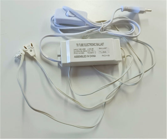 Close-up of ballast input/output connection