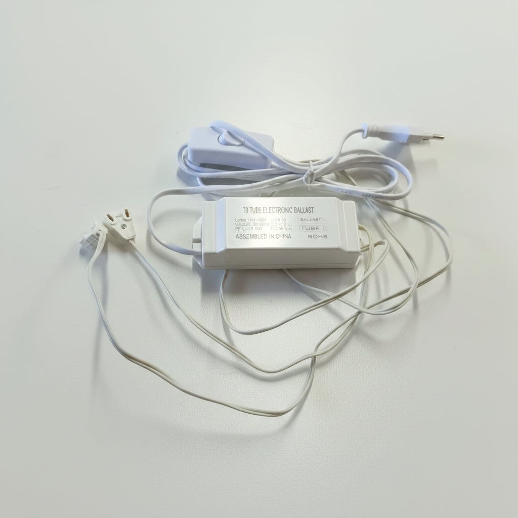 Close-up of ballast input/output connection
