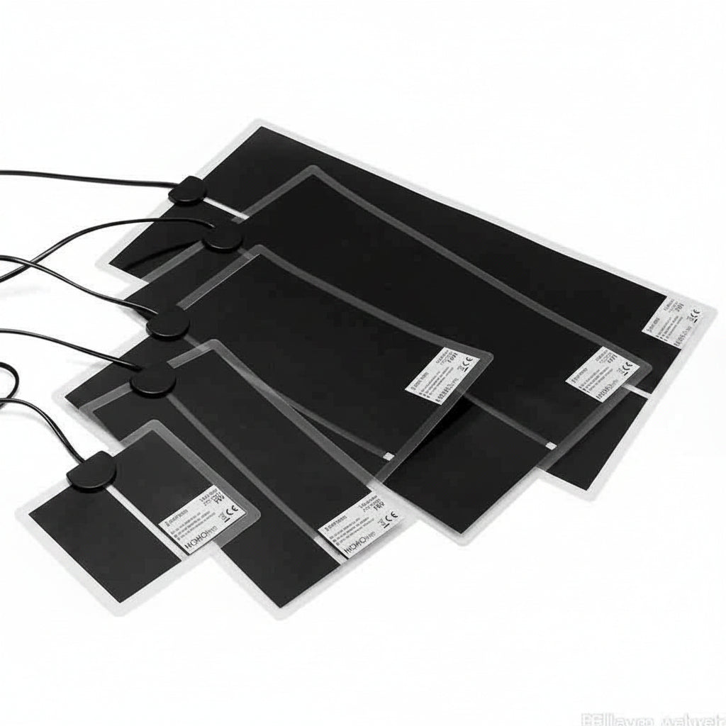 Nomoy NR-01 heat pads from 5W to 28W displayed