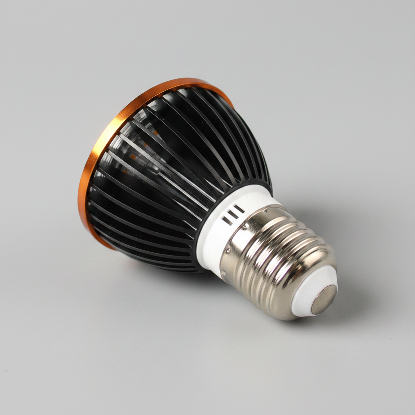 Close-up of compact LED UVB bulb