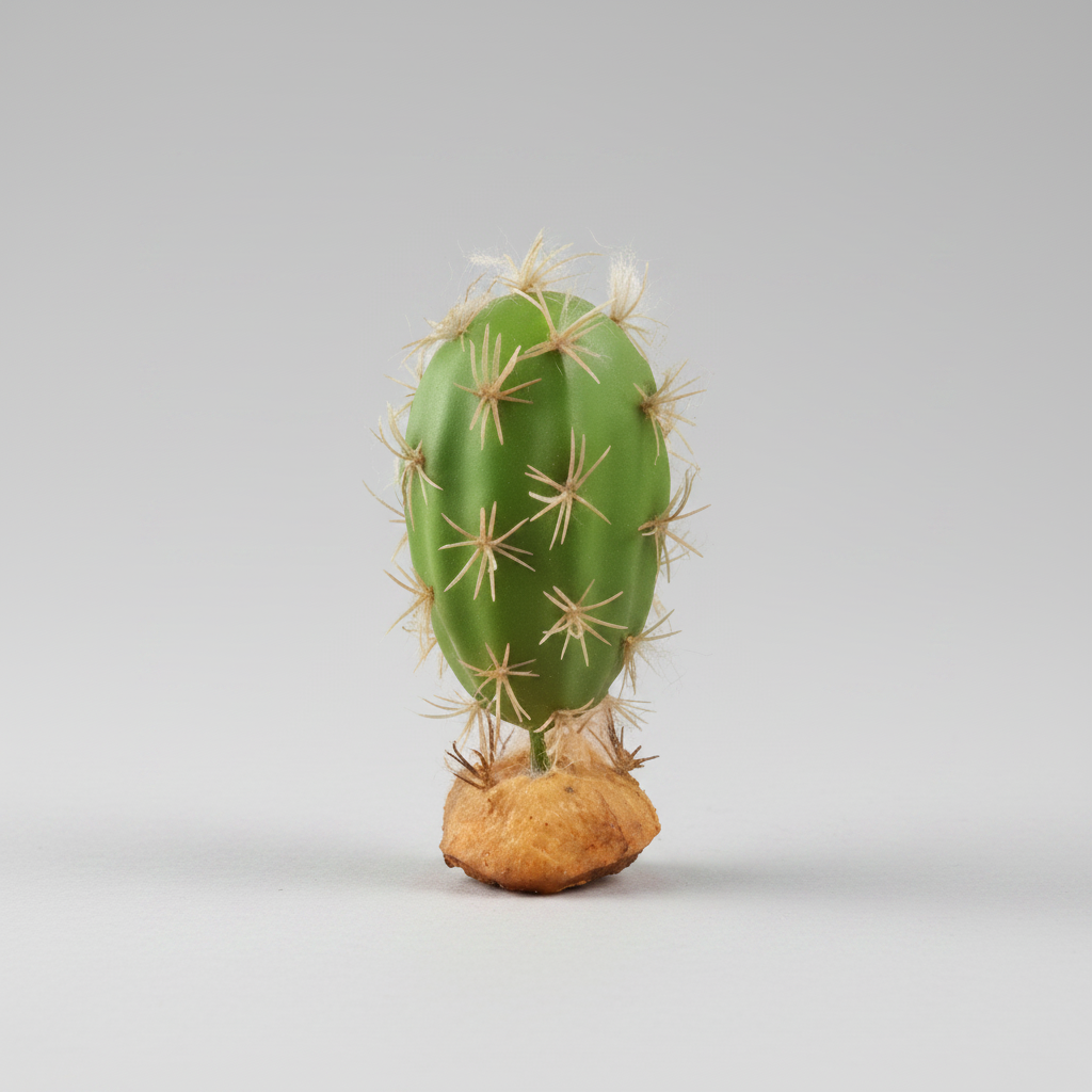 Green cactus for reptile enclosures- artificial plant decor