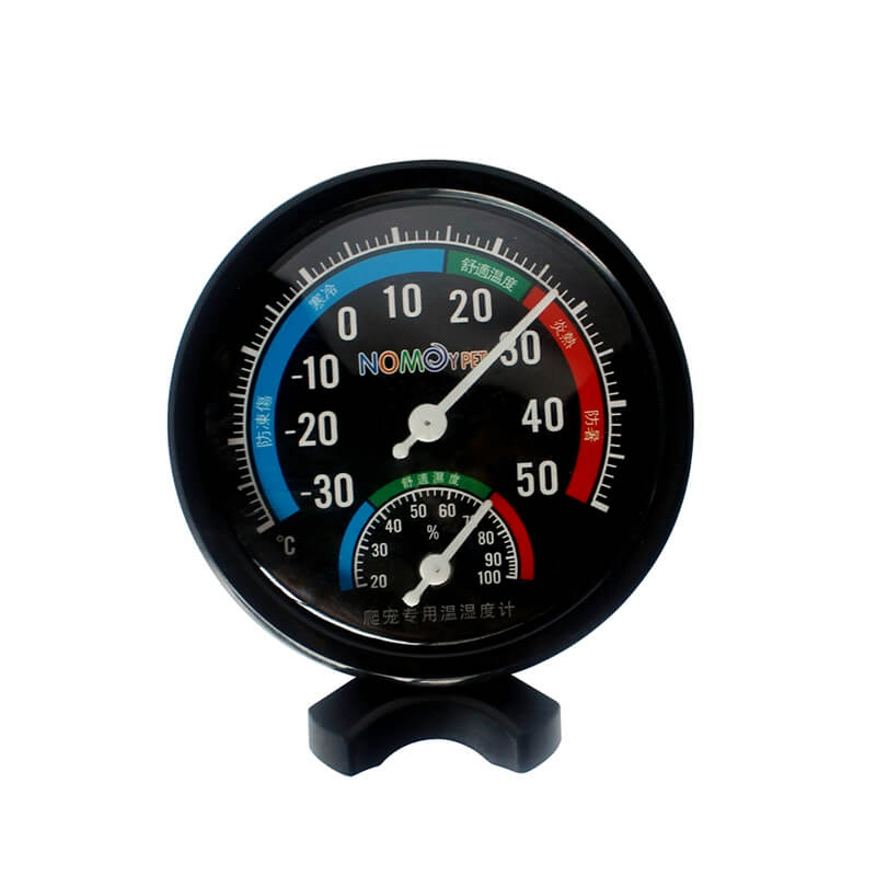 Nomoy NFF-02 LCD screen displaying temperature and humidity