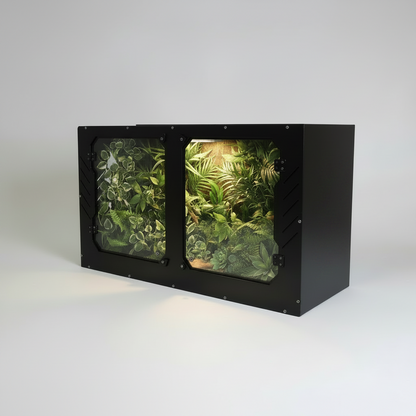 Black PVC reptile enclosure for reptiles - Repticube
