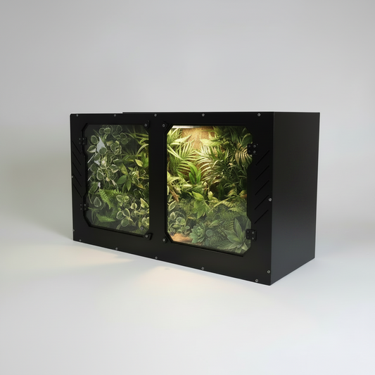 Black PVC reptile enclosure for reptiles - Repticube
