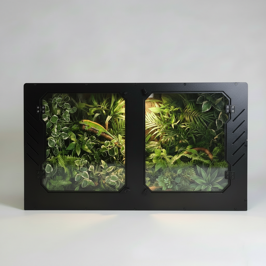 Black pvc reptile enclosure display - Repticube