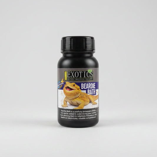 Bottle of Exotics Beardie Bath on a white background
