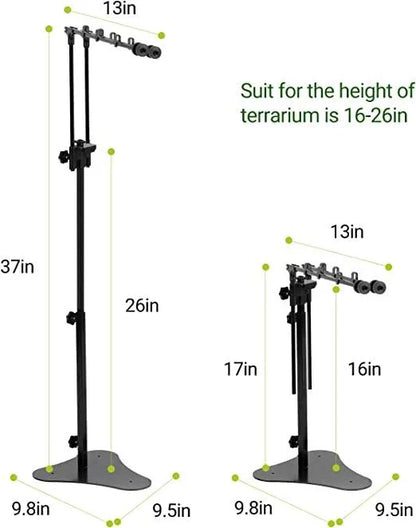 Adjustable Reptile Enclosure Lamp Bracket 2in1
