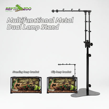 Adjustable Reptile Enclosure Lamp Bracket 2in1