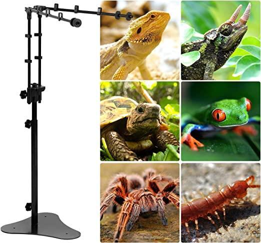 Adjustable Reptile Enclosure Lamp Bracket 2in1