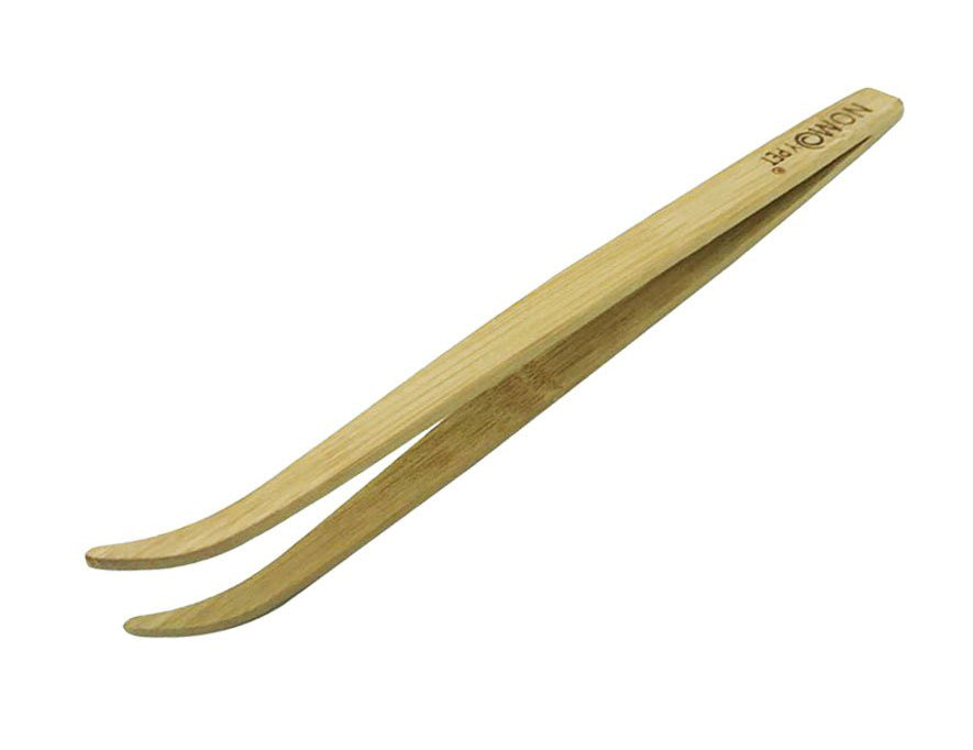 Close-up of bamboo tip handling 