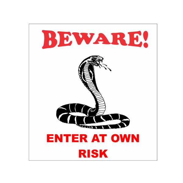 Beware Snake Sign | Reptile Warning Plaque for Vivariums & Pet Areas ...