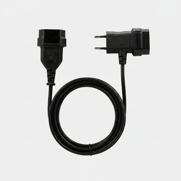2-Pin Euro Cable Extender | 1.8m Euro Plug to 2-Pin Euro Adapter ...