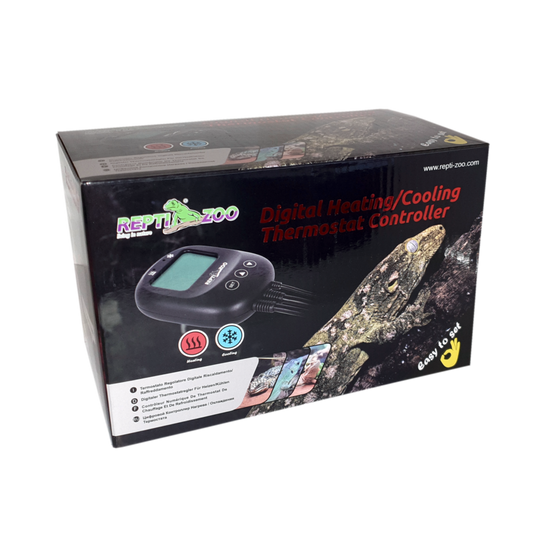 Heating/Cooling controller with digital temperature display