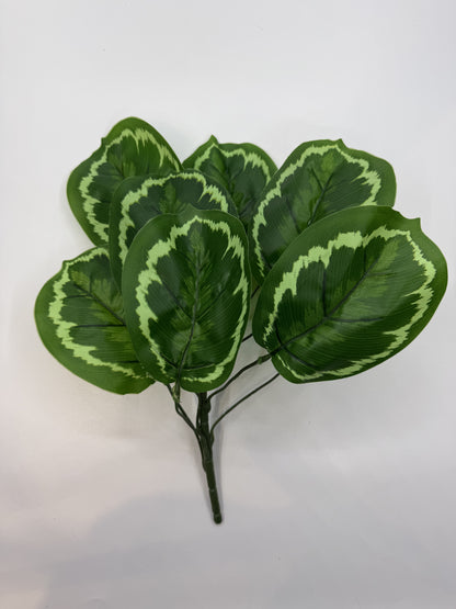 Detailed faux Calathea Makoyana leaves, perfect for creating a natural jungle theme in reptile enclosures.