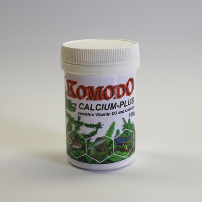 100g calcium bottle with Komodo branding