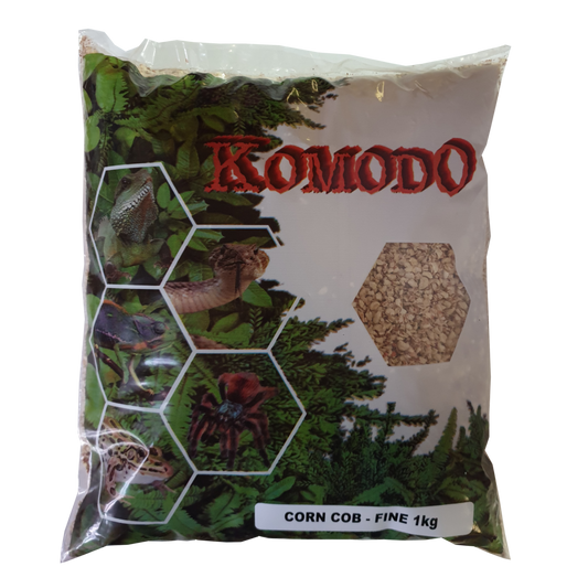 Packaged 1kg Komodo Corn Cob Fine substrate