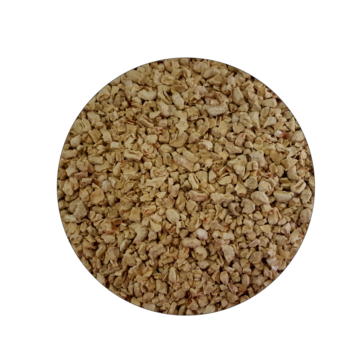 Close-up of fine corn cob bedding texture