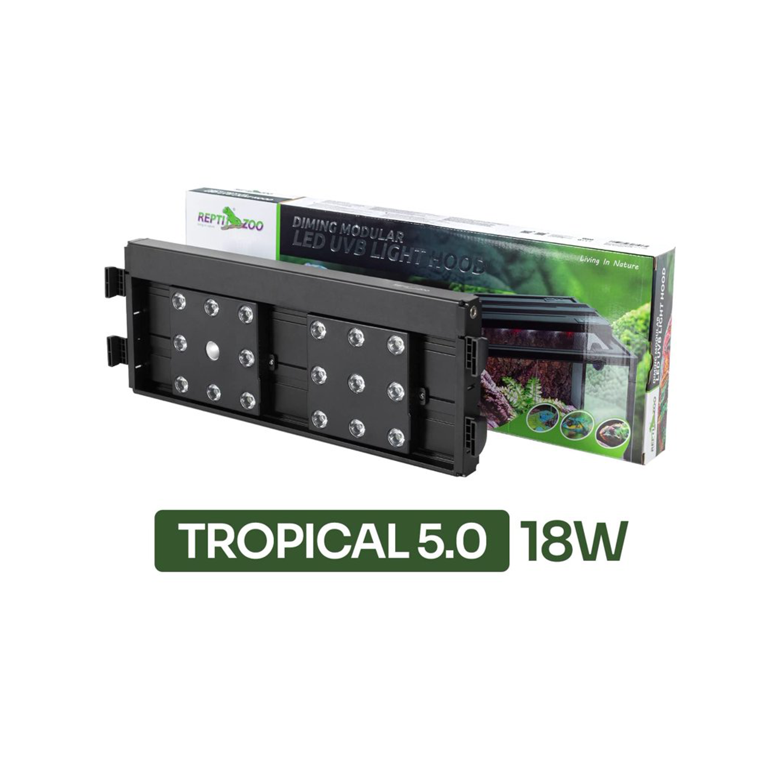 24" LED UVB 10.0 light hood 18w