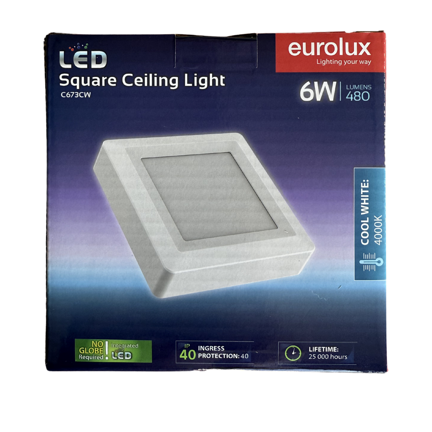 Energy-efficient LED square light for reptile cages