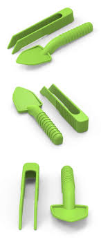Cleaning tool set laid out