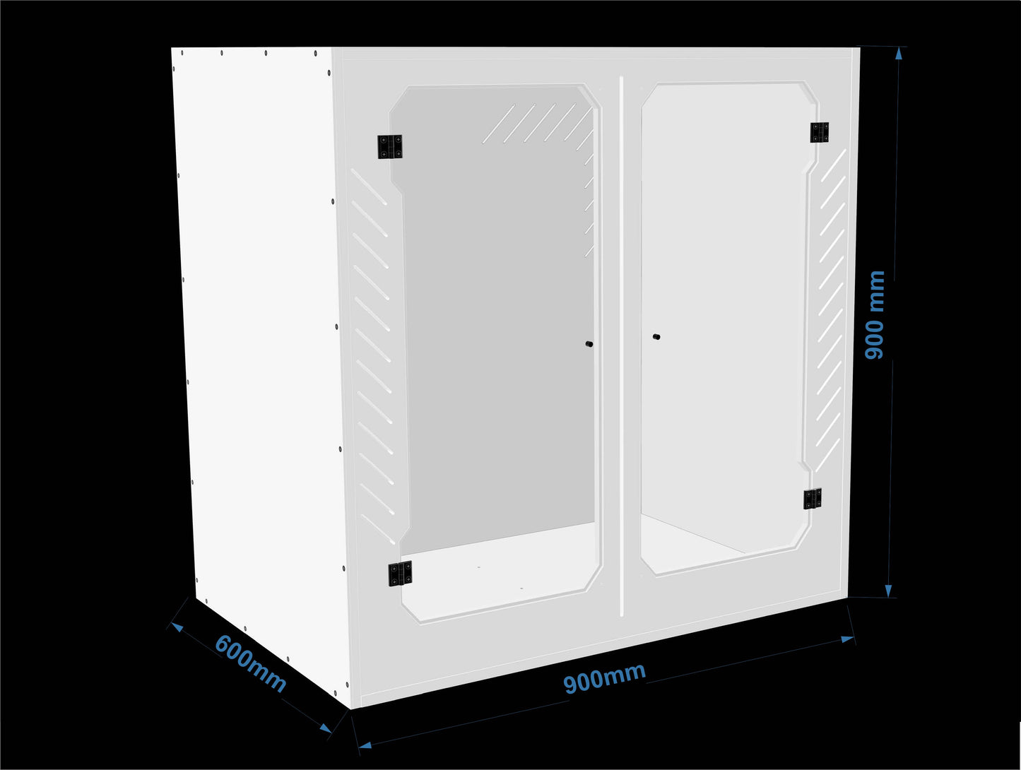 RCA90 large PVC reptile enclosure for arboreal species with plexiglass windows
