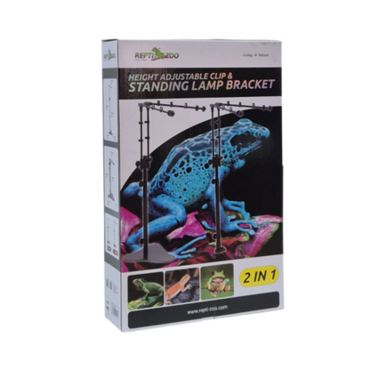 Adjustable Reptile Enclosure Lamp Bracket 2in1
