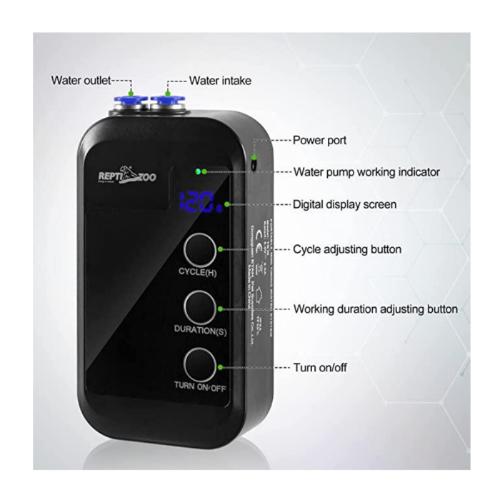 Reptizoo Pocket Timing Misting System for Reptiles-TR09