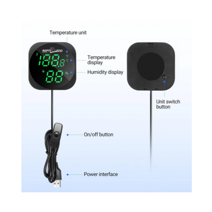 LED Digital Thermo Hygrometer for Reptiles- SH140