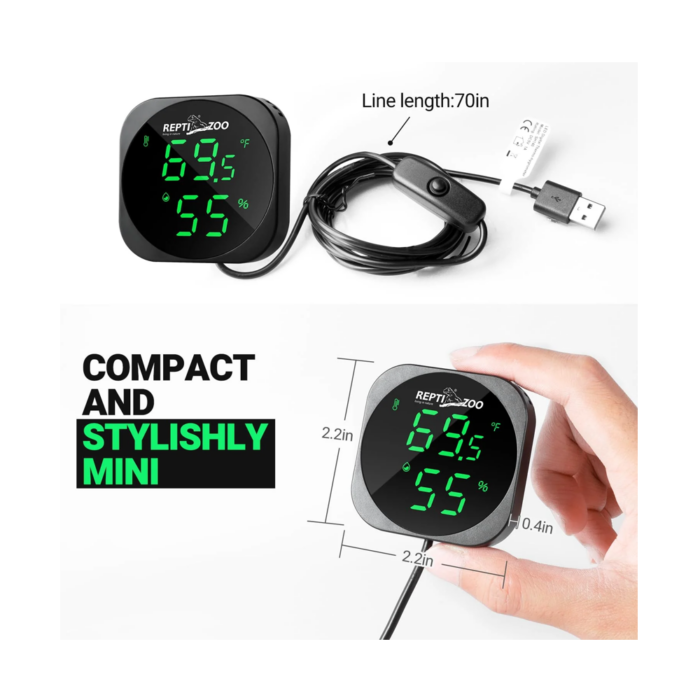 LED Digital Thermo Hygrometer for Reptiles- SH140
