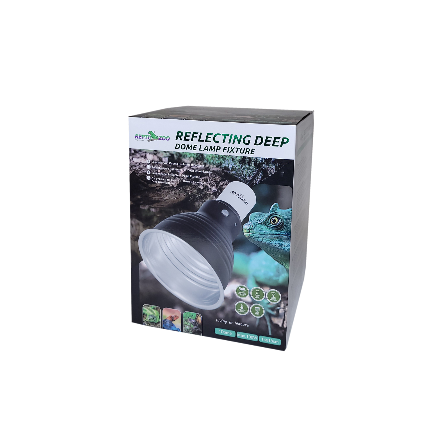 Reptile light deep dome 5.5" fixture with 100W capacity